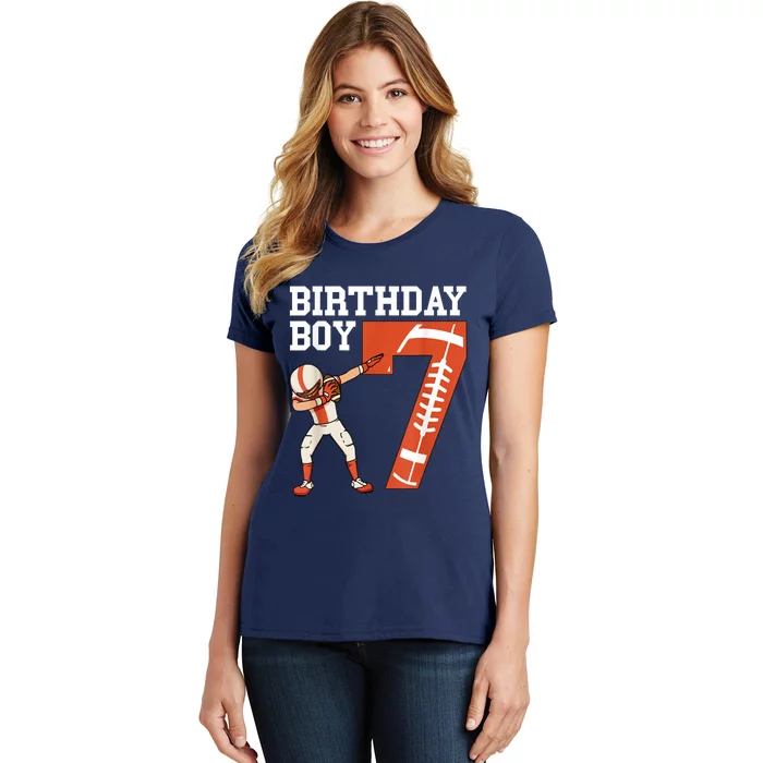 7 Years Old Boy Football Player 7th Football Birthday Boys Women's T-Shirt