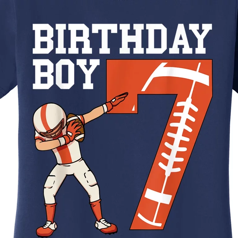 7 Years Old Boy Football Player 7th Football Birthday Boys Women's T-Shirt