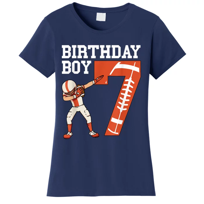 7 Years Old Boy Football Player 7th Football Birthday Boys Women's T-Shirt