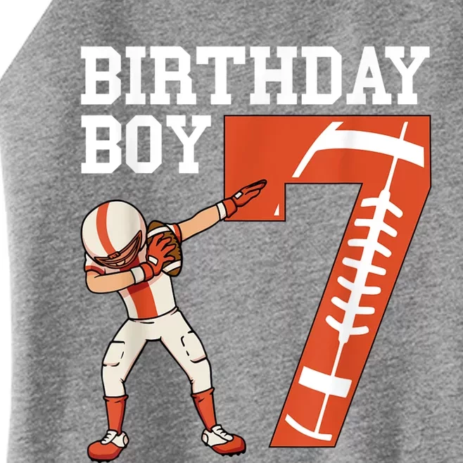 7 Years Old Boy Football Player 7th Football Birthday Boys Women’s Perfect Tri Rocker Tank