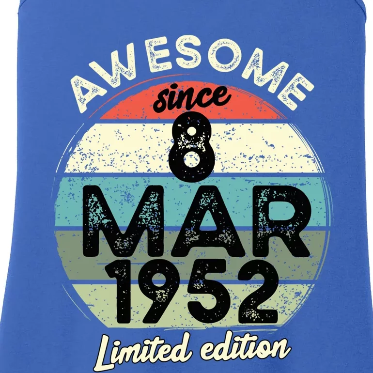 70 Year Old Birthday Gift 8 March 1952 70th Birthday Cute Gift Ladies Essential Tank