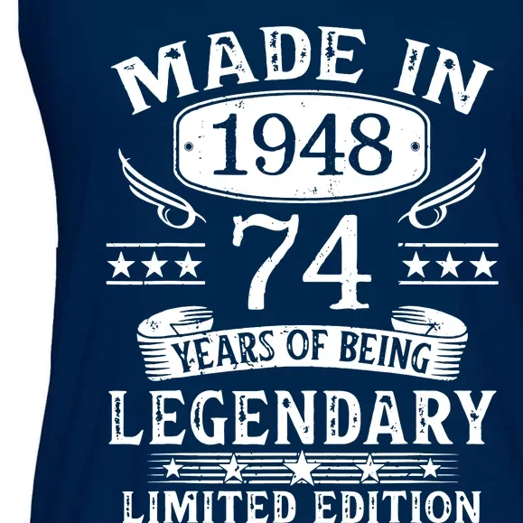 74 Years Old Made In 1948 Shirt 74th Birthday Gift Ladies Essential Flowy Tank