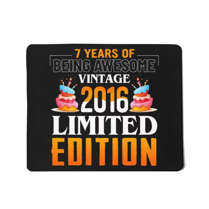 7 Years Old Vintage 2016 Birthday Gifts 7th Birthday Gifts Mousepad