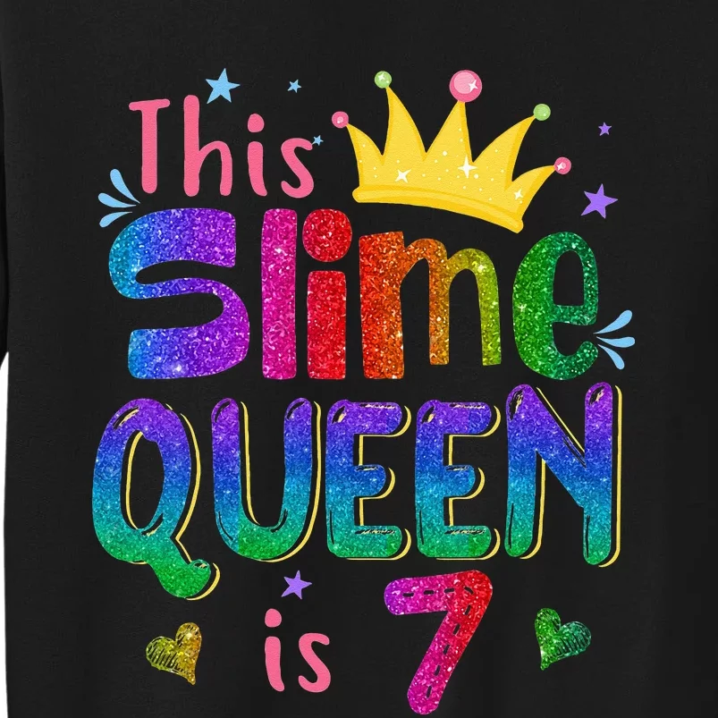 7 Year Old Gift This Slime Queen Is 7th Birthday Girl Teen Sweatshirt