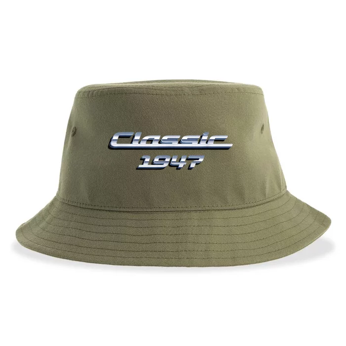 76 Year Old: Vintage Classic Car 1947 76th Birthday Sustainable Bucket Hat