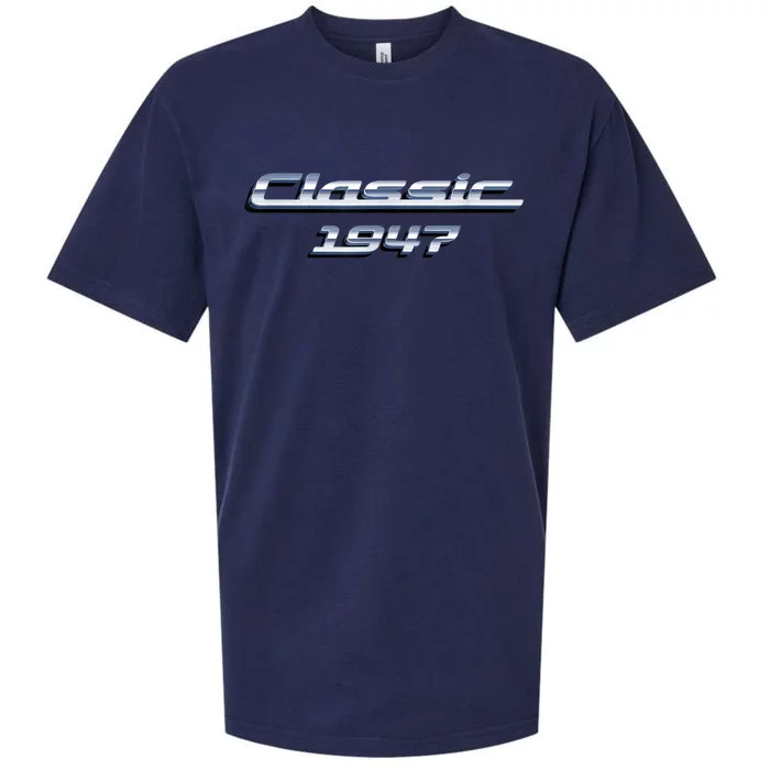 76 Year Old: Vintage Classic Car 1947 76th Birthday Sueded Cloud Jersey T-Shirt