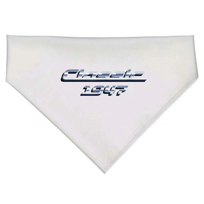 76 Year Old: Vintage Classic Car 1947 76th Birthday USA-Made Doggie Bandana