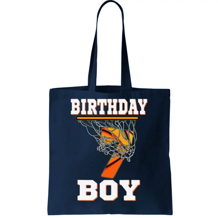 7 Years Old Basketball Boy 7th Birthday Party Celebration Tote Bag