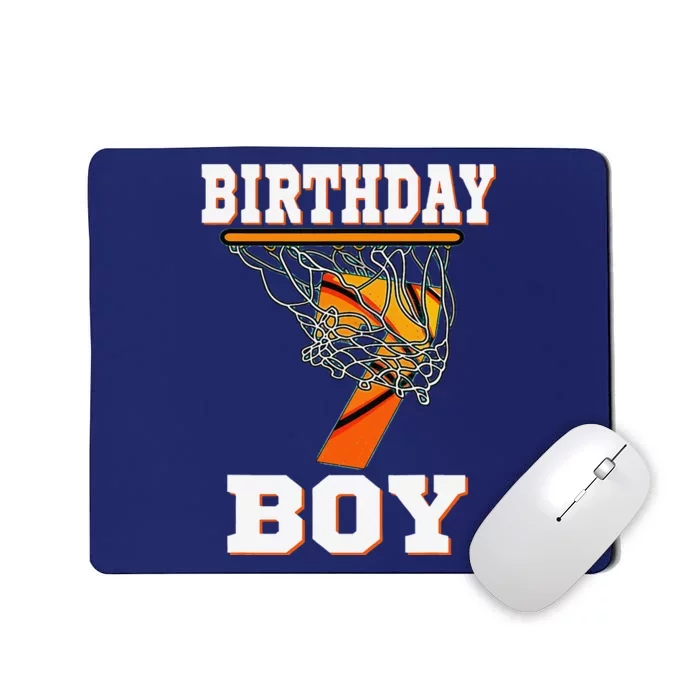 7 Years Old Basketball Boy 7th Birthday Party Celebration Mousepad