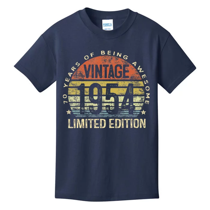 70 Year Old Gifts Vintage 1954 Limited Edition 70th Birthday Kids T-Shirt