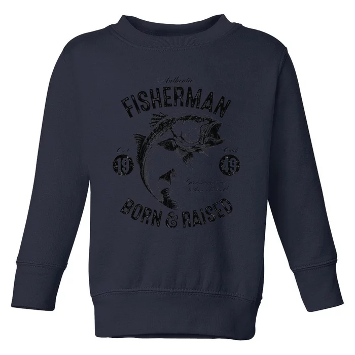 74 Year Old Fisherman Fishing 1949 74th Birthday Gift Toddler Sweatshirt