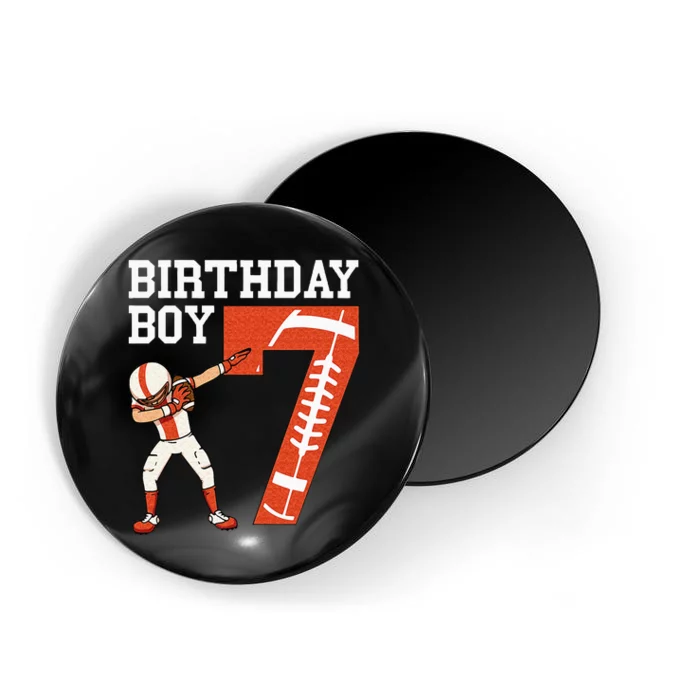 7 Years Old Boy Football Player 7th Football Birthday Magnet