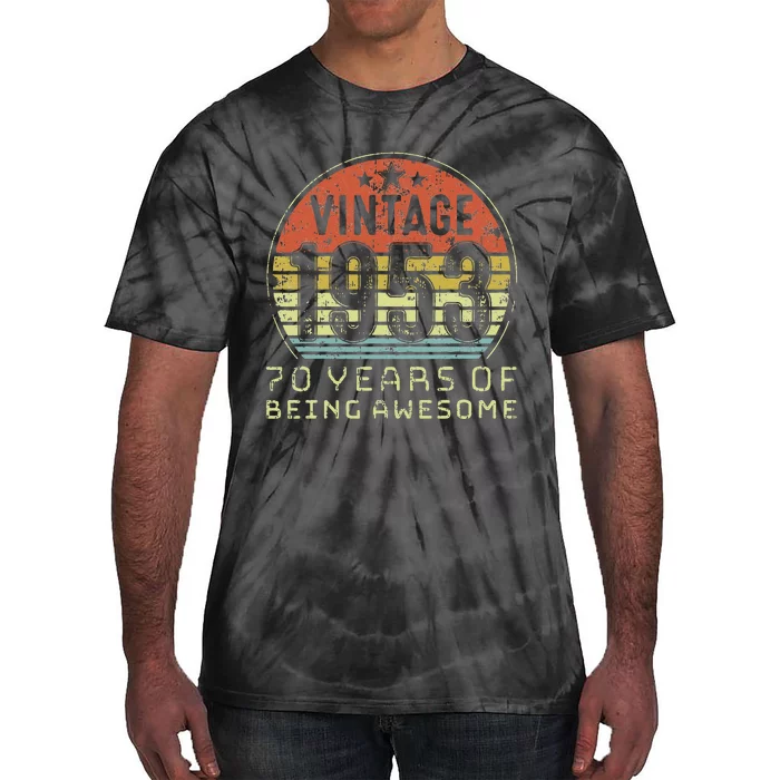 70 Year Old Birthday Vintage 1953 70th Birthday Tie-Dye T-Shirt