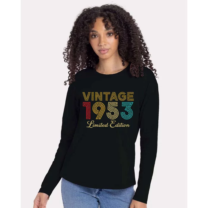 70 Years Old Vintage 1953 Limited Edition 70th Birthday Womens Cotton Relaxed Long Sleeve T-Shirt