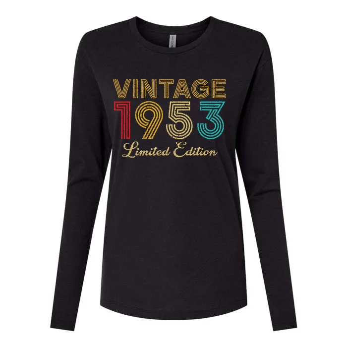 70 Years Old Vintage 1953 Limited Edition 70th Birthday Womens Cotton Relaxed Long Sleeve T-Shirt