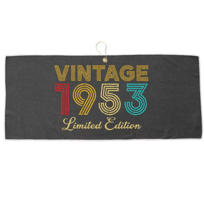 70 Years Old Vintage 1953 Limited Edition 70th Birthday Large Microfiber Waffle Golf Towel