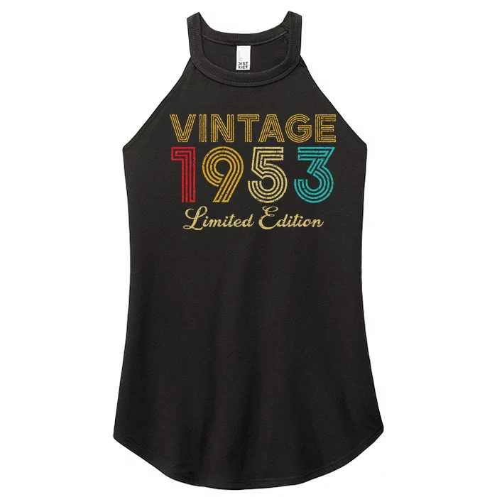 70 Years Old Vintage 1953 Limited Edition 70th Birthday Women’s Perfect Tri Rocker Tank