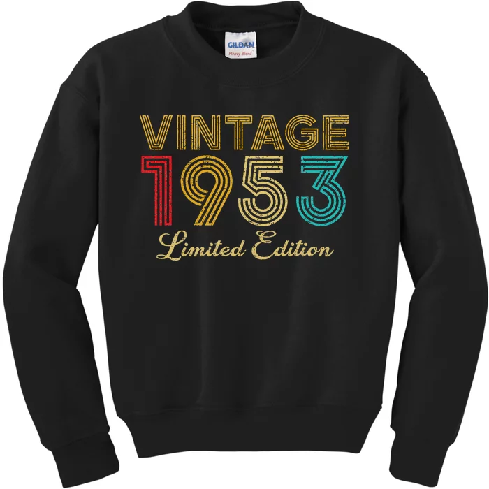 70 Years Old Vintage 1953 Limited Edition 70th Birthday Kids Sweatshirt