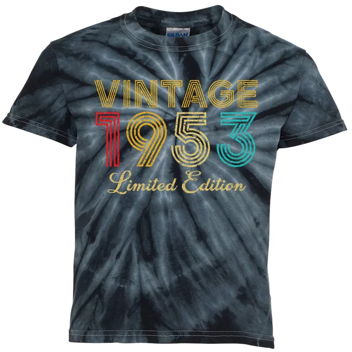 70 Years Old Vintage 1953 Limited Edition 70th Birthday Kids Tie-Dye T-Shirt