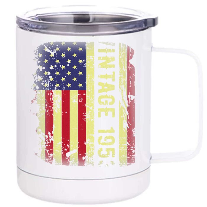 70 Year Old Gifts Vintage 1953 American Flag 70th Birthday Love Front & Back 12oz Stainless Steel Tumbler Cup