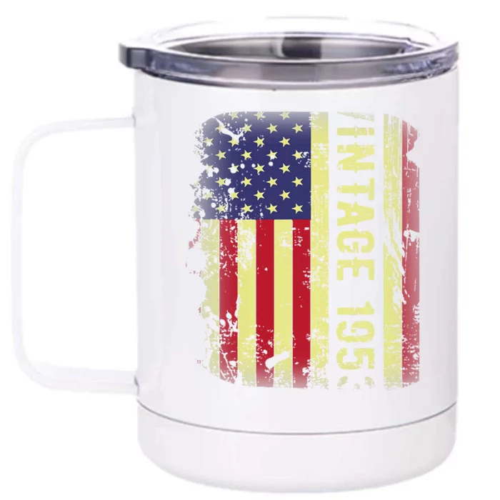 70 Year Old Gifts Vintage 1953 American Flag 70th Birthday Love Front & Back 12oz Stainless Steel Tumbler Cup