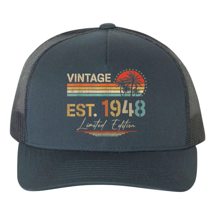 75 Years Old Gifts Born In 1948 Vintage 75th Birthday Present Retro Yupoong Adult 5-Panel Trucker Hat