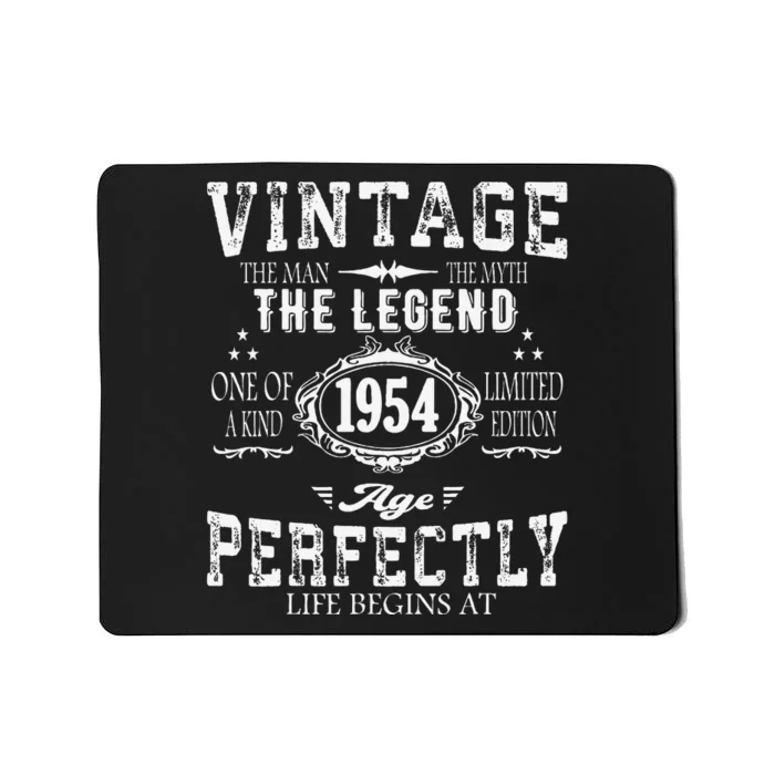 70 Year Old Vintage 1954 Man Myth Legend 70th Birthday Mousepad