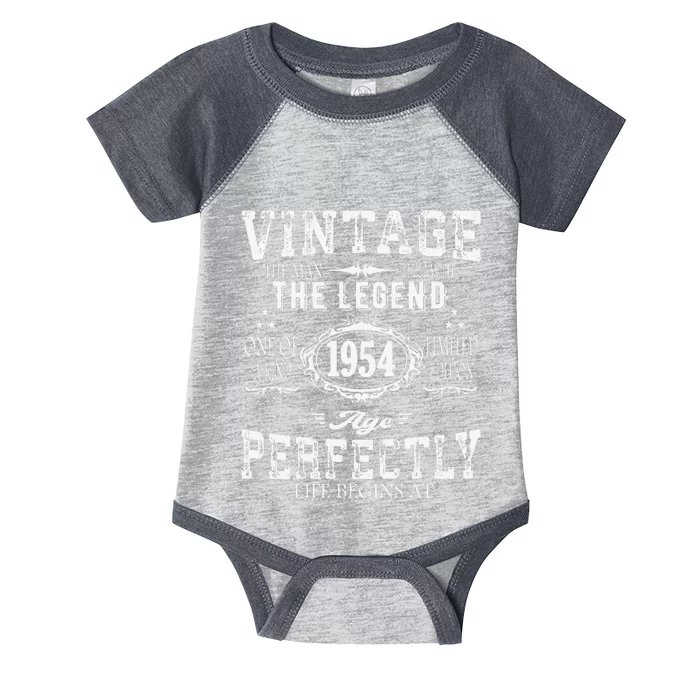 70 Year Old Vintage 1954 Man Myth Legend 70th Birthday Infant Baby Jersey Bodysuit