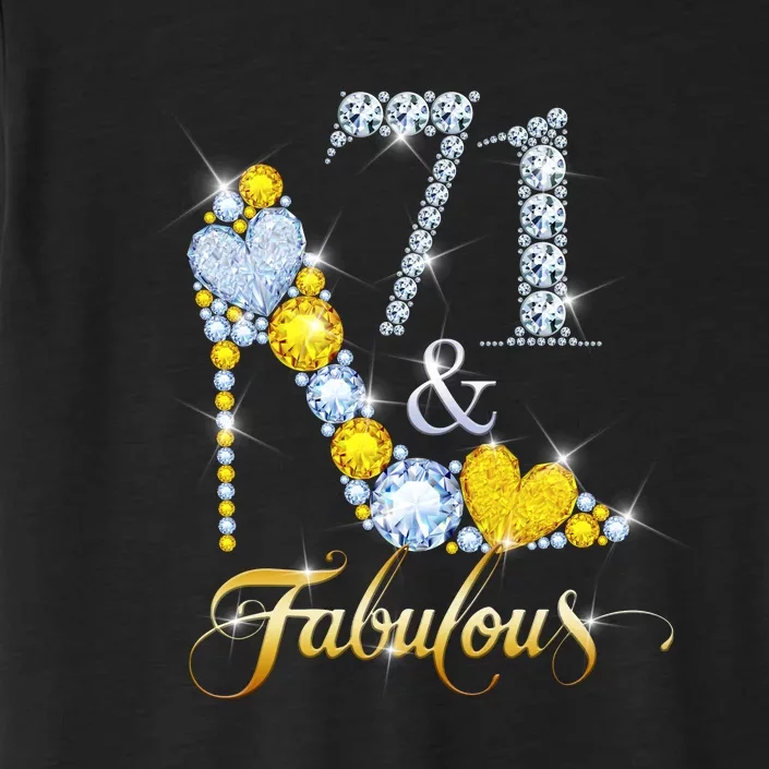 71 years old It's my Birthday 71th Birthday Diamond Crown ChromaSoft Performance T-Shirt