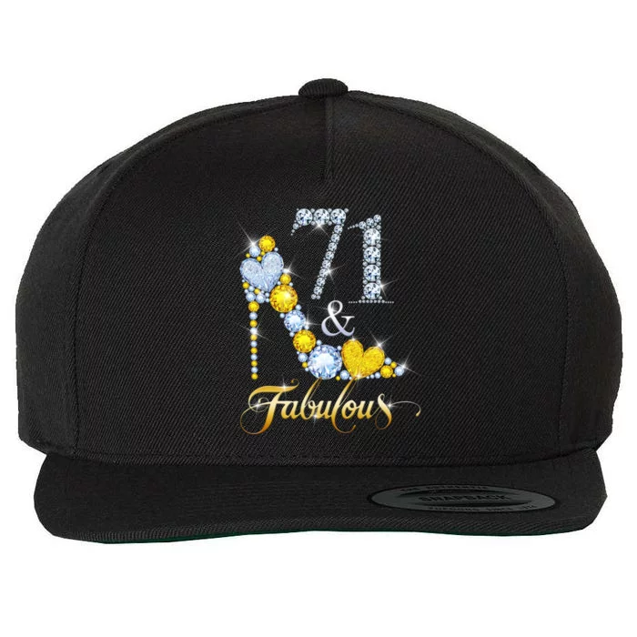 71 years old It's my Birthday 71th Birthday Diamond Crown Wool Snapback Cap