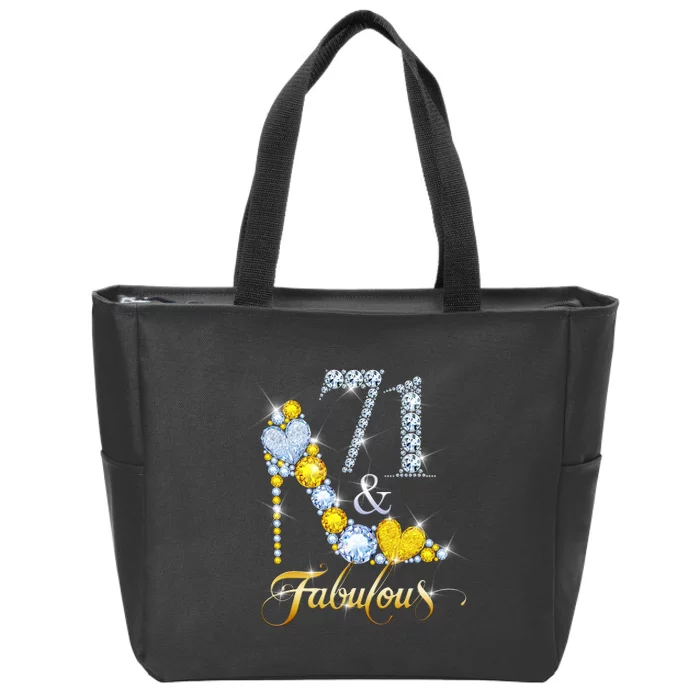 71 years old It's my Birthday 71th Birthday Diamond Crown Zip Tote Bag