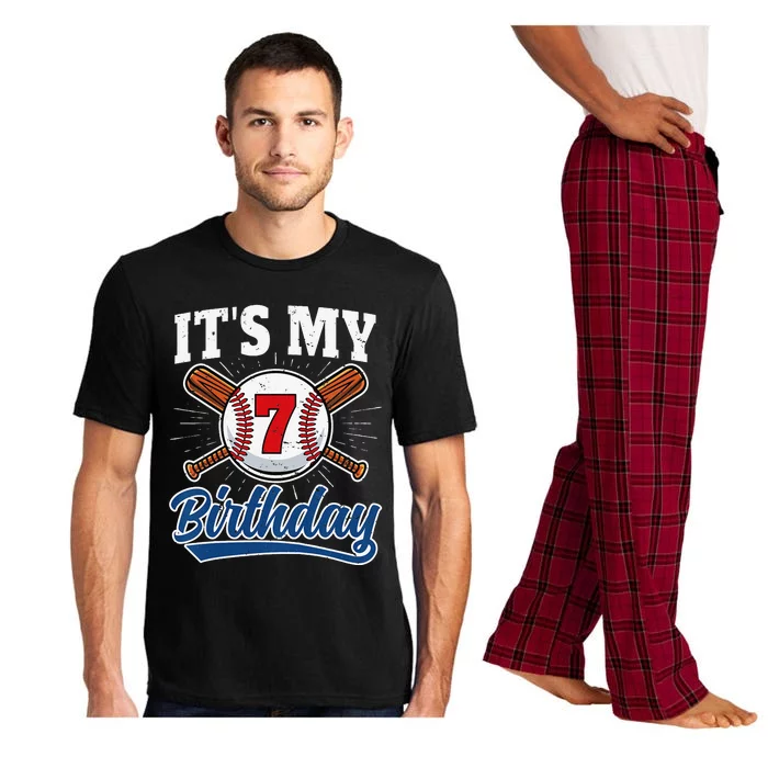 7 Years Old Baseball Player 7th Birthday Party Pajama Set