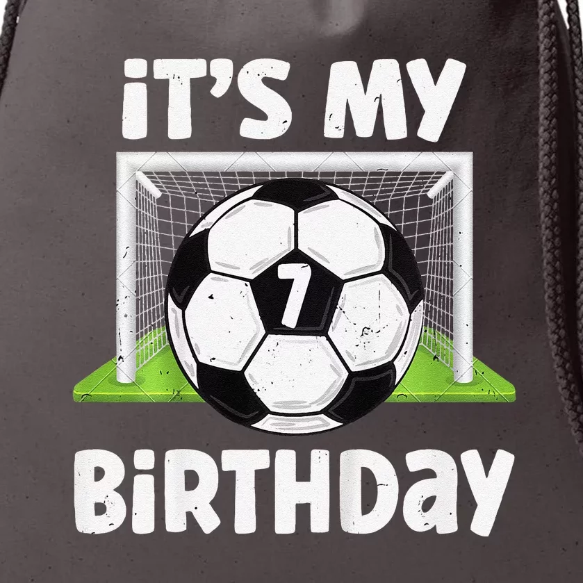 7 Years Old Soccer 7th Birthday Player Bday Party Drawstring Bag