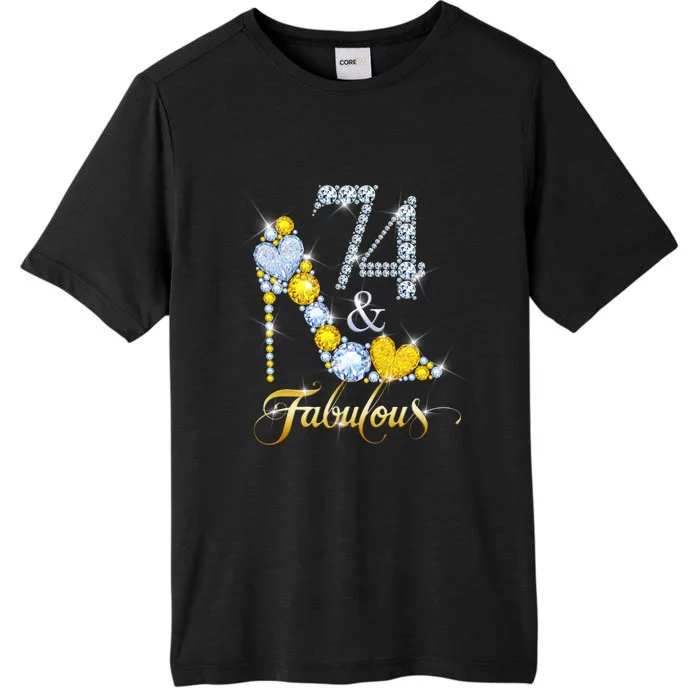 74 years old It's my Birthday 74th Birthday Diamond Crown ChromaSoft Performance T-Shirt