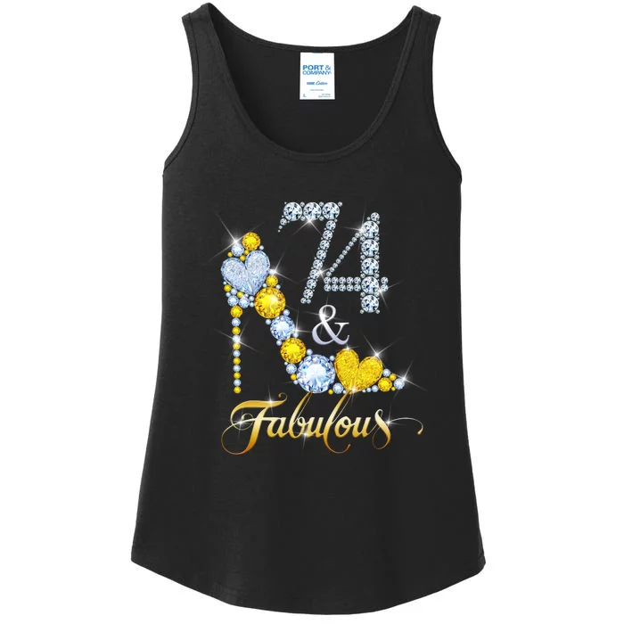 74 years old It's my Birthday 74th Birthday Diamond Crown Ladies Essential Tank