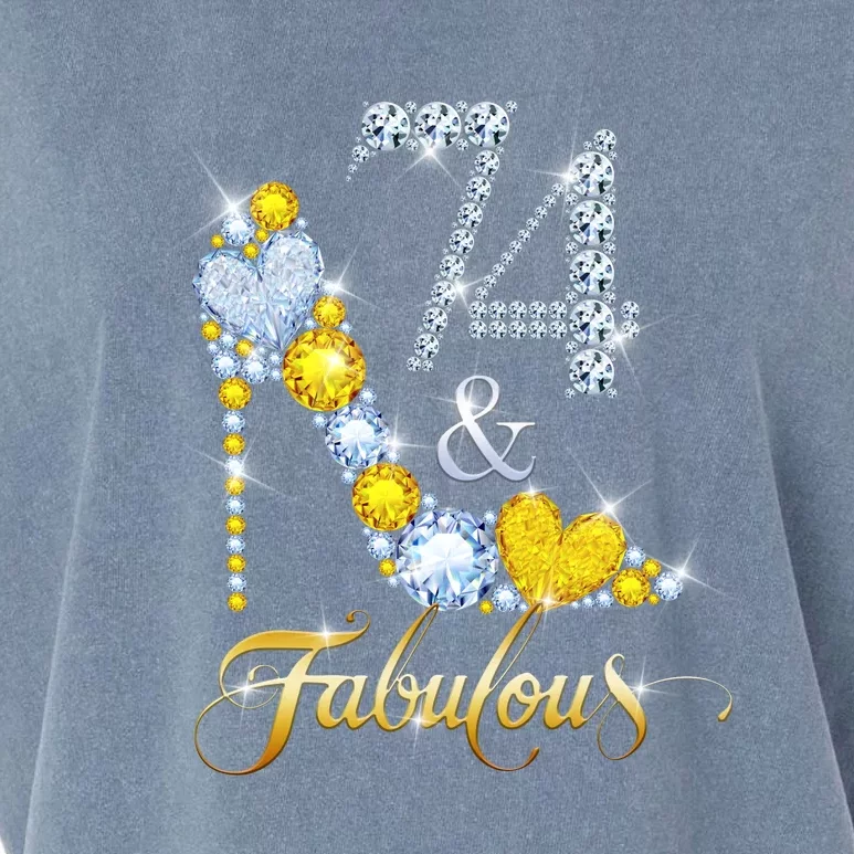 74 years old It's my Birthday 74th Birthday Diamond Crown Garment-Dyed Women's Muscle Tee