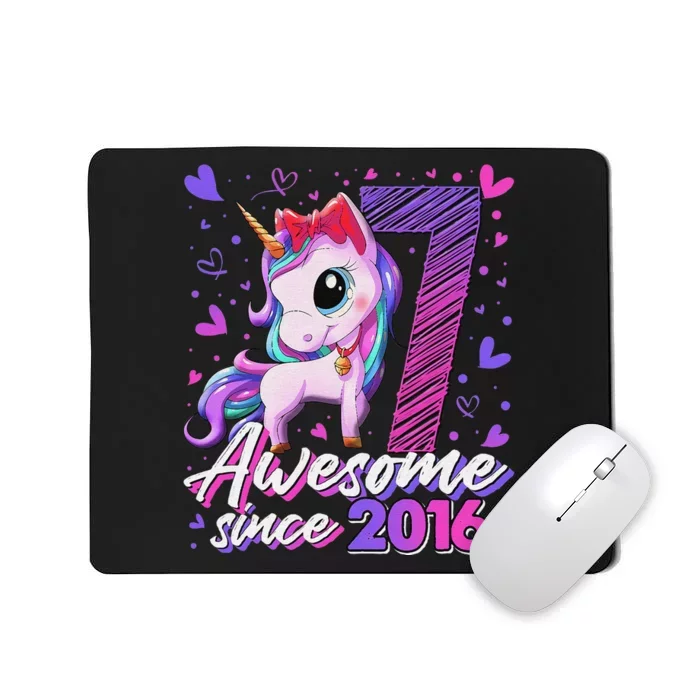 7 Year Old Gifts Girls Teens Dabbing Unicorn 7th Birthday Mousepad