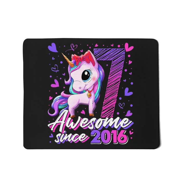 7 Year Old Gifts Girls Teens Dabbing Unicorn 7th Birthday Mousepad