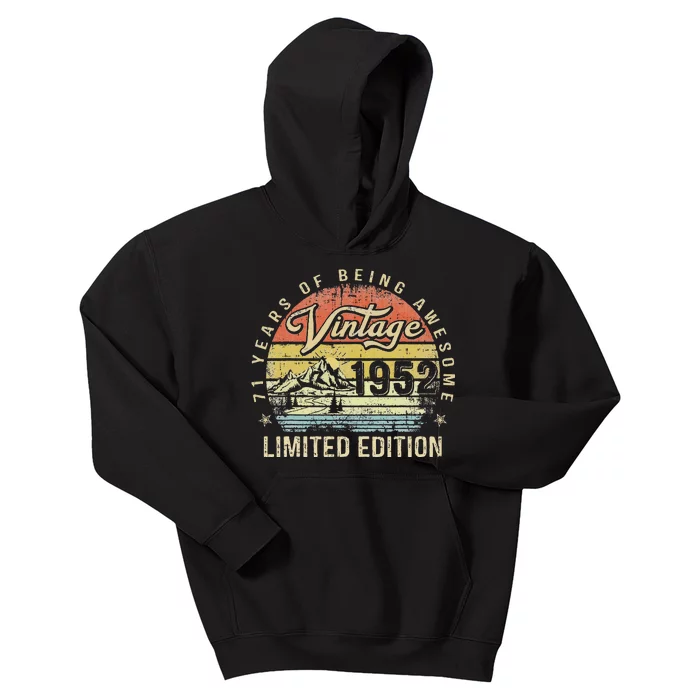 71 Year Old Gifts Vintage 1952 Limited Edition 71th Birthday Kids Hoodie