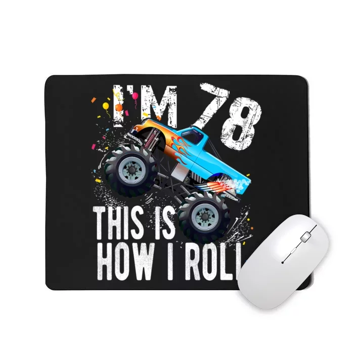 78 Year Old Gift Cool 78th Birthday Boy Gift For Monster Truck Car Lovers Mousepad