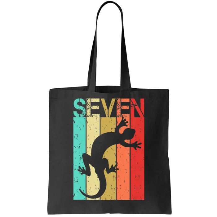 7 Year Old Lizard Reptile Birthday 7th Birthday Tote Bag