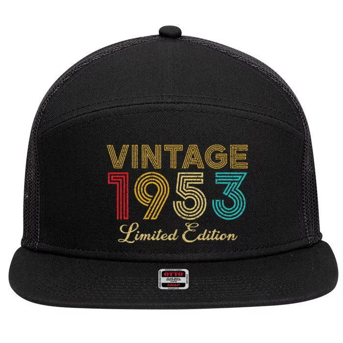 70 Years Old Vintage 1953 Limited Edition 70th Birthday 7 Panel Mesh Trucker Snapback Hat