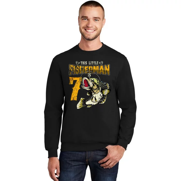 7 Year Old Fishing Gifts Fisherman 7th Birthday Sweatshirt