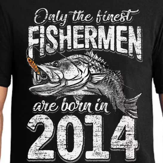 7 Years Old Fisherman Born In 2014 Fisherman 7th Birthday Pajama Set