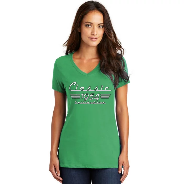 70 Year Old Gift Classic 1954 Limited Edition 70th Birthday Women's V-Neck T-Shirt