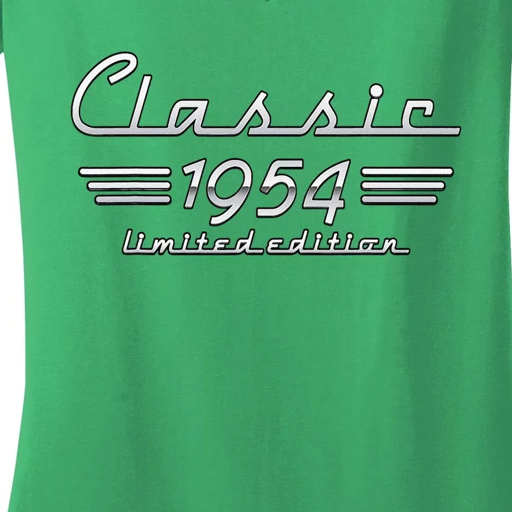 70 Year Old Gift Classic 1954 Limited Edition 70th Birthday Women's V-Neck T-Shirt