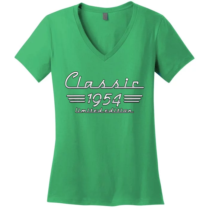 70 Year Old Gift Classic 1954 Limited Edition 70th Birthday Women's V-Neck T-Shirt