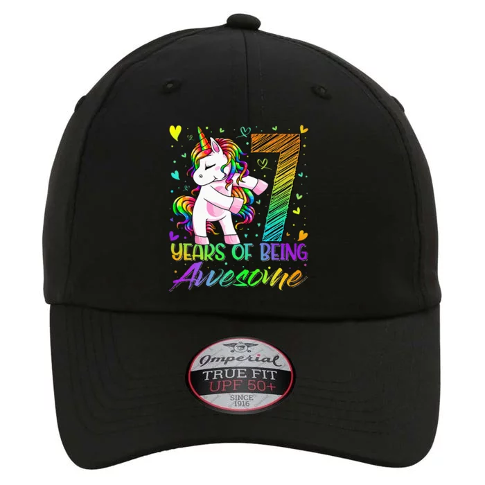 7 Year Old Gifts Unicorn Flossing 7th Birthday Girl Party The Original Performance Cap