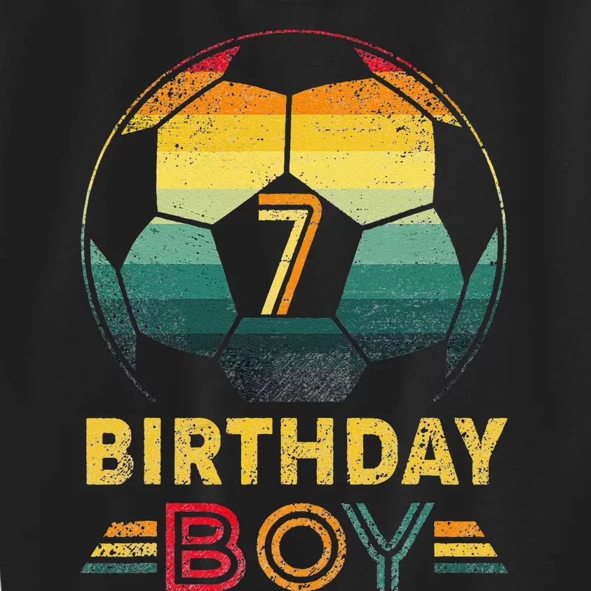 7 Year Old Gifts Football Soccer Player 7th Birthday Kids Sweatshirt