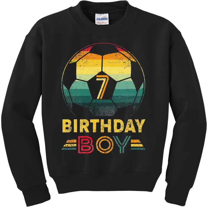 7 Year Old Gifts Football Soccer Player 7th Birthday Kids Sweatshirt